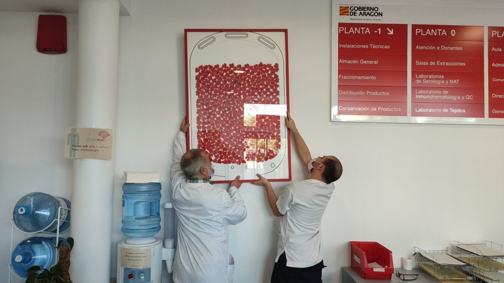 Nuevo cuadro en el vestíbulo del Banco de Sangre y Tejidos de Aragón